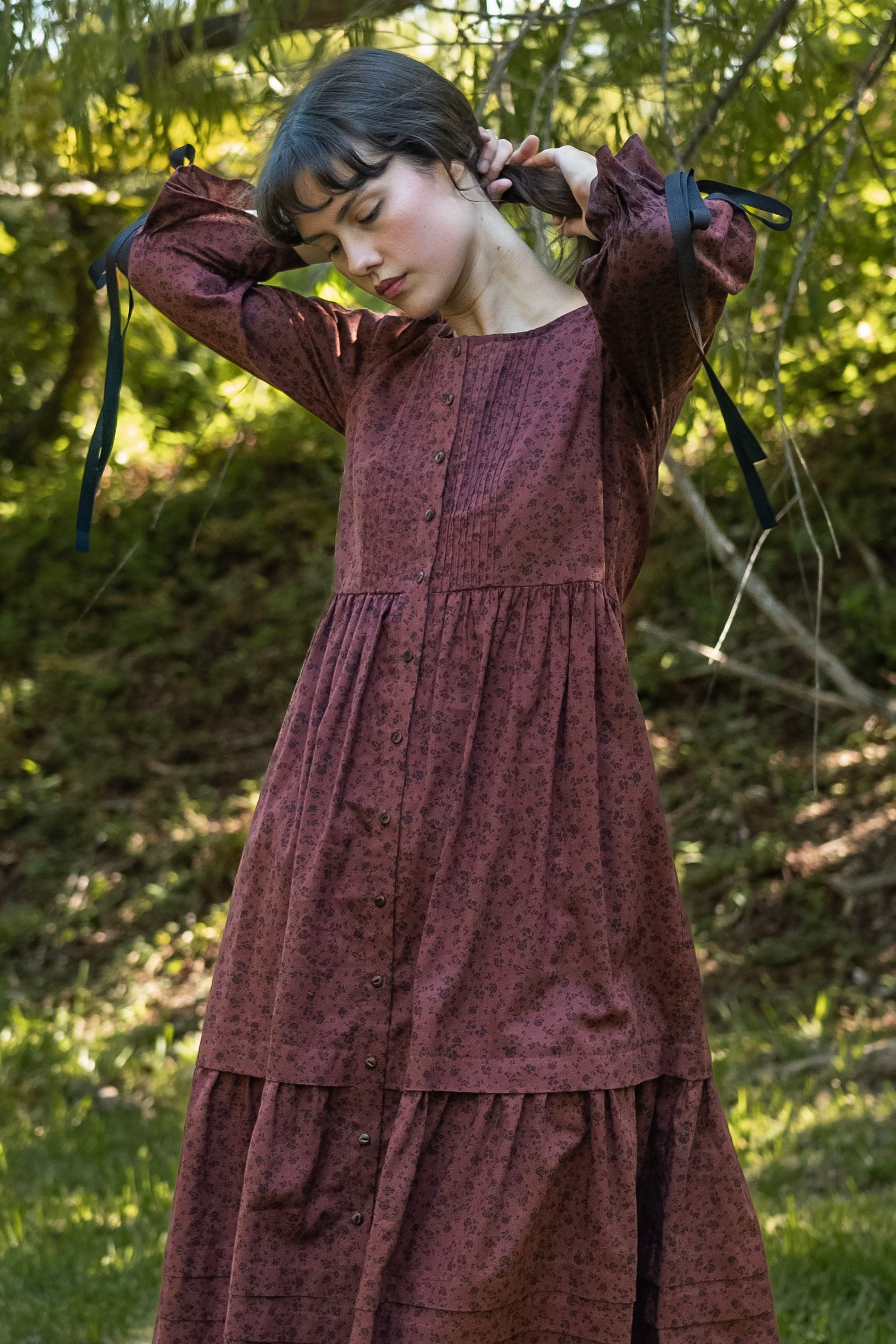 Fablestreet Red Cotton A-Line Dress