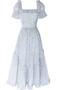 Adeline Dress in French Blue Floral