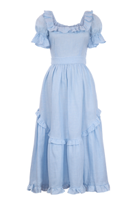Adeline Dress in Blue Gingham