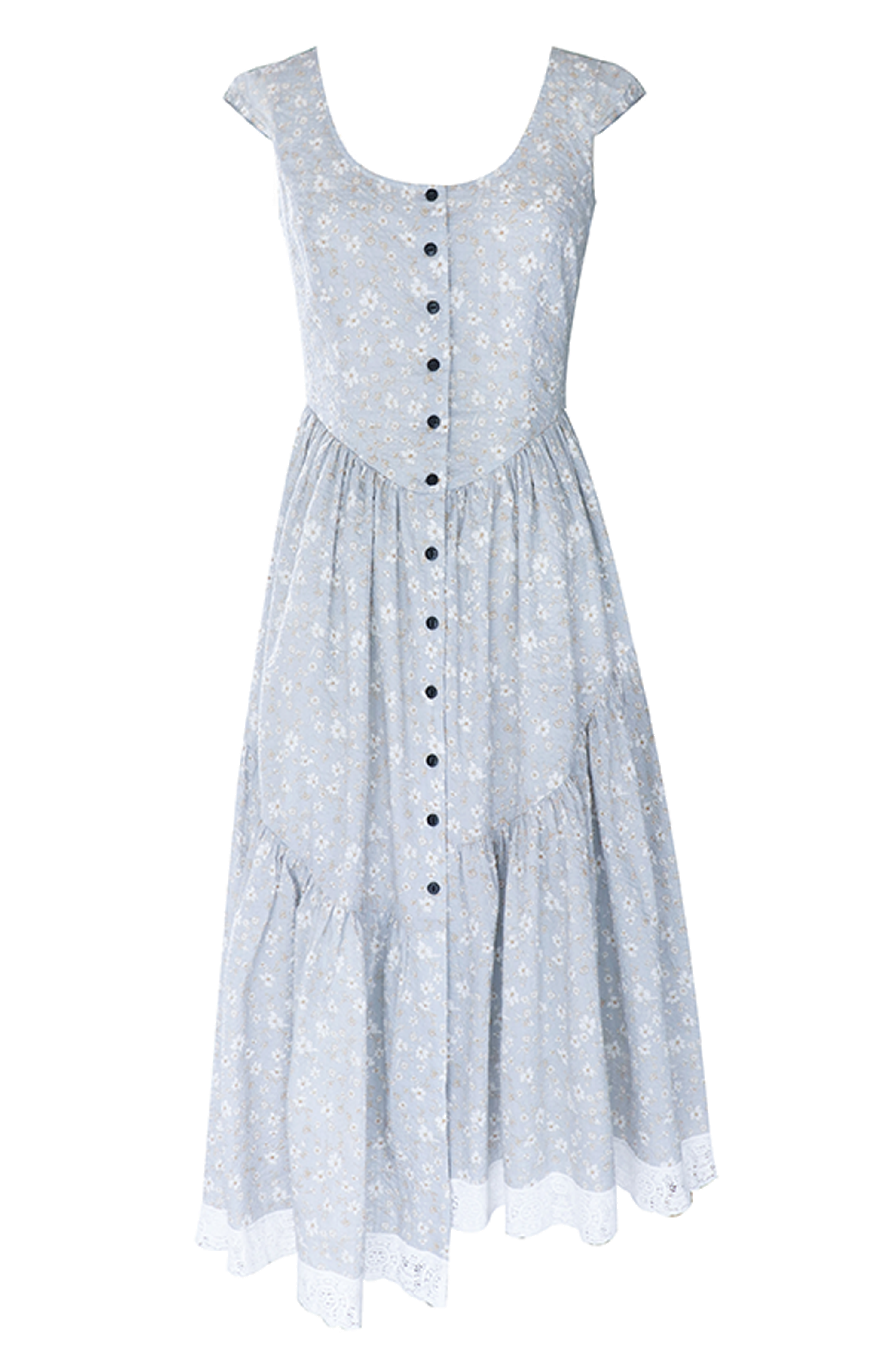 Claudette Dress in French Blue Floral