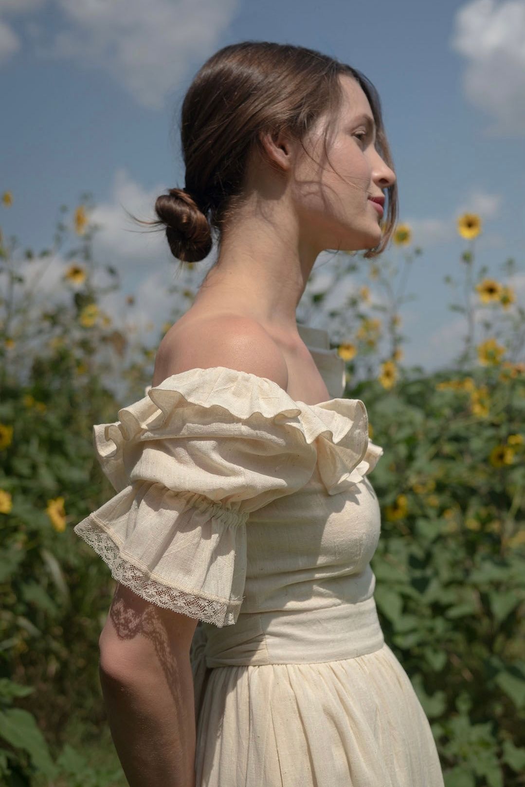 Adeline Dress in Cream Organic Kala Cotton Of Her Own Kind Adeline Dress in Cream Organic Kala Cotton Of Her Own Kind