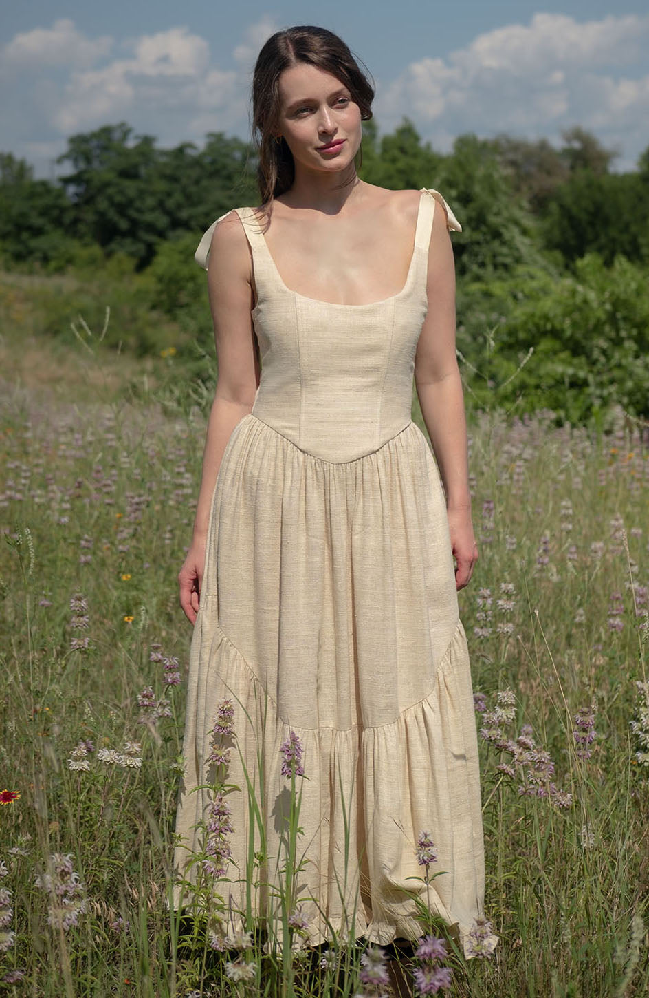 Mirabelle Dress in Wild Silk