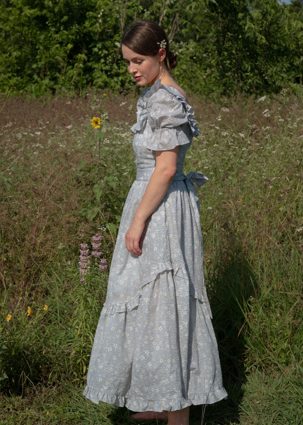 Adeline Dress in French Blue Floral