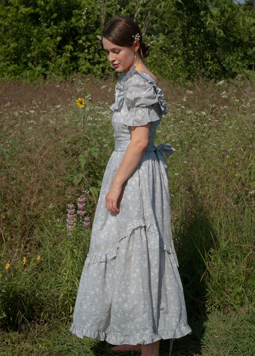 Adeline Dress in French Blue Floral Of Her Own Kind Adeline Dress in French Blue Floral Of Her Own Kind