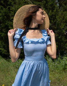Adeline Dress in Blue Gingham Of Her Own Kind Adeline Dress in Blue Gingham Of Her Own Kind