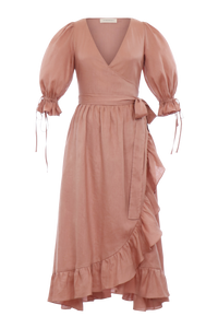 Lillian Dress in Rose Linen
