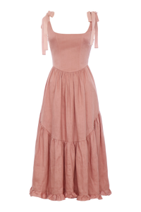 Mirabelle Dress in Rose Linen