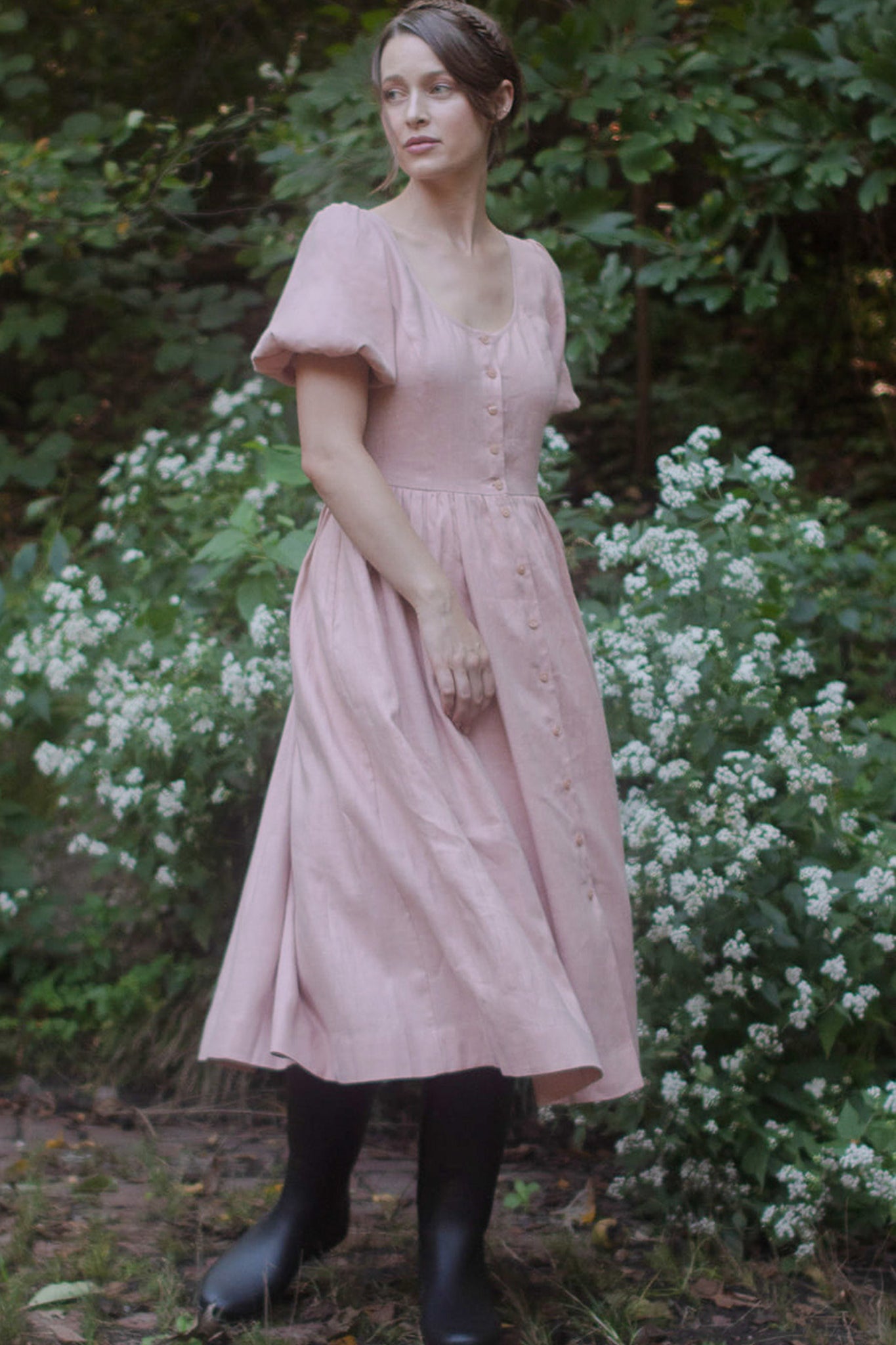 Maeve Dress in Blush Linen Of Her Own Kind Maeve Dress in Blush Linen Of Her Own Kind