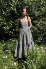 Mirabelle Dress in Organic Black Gingham