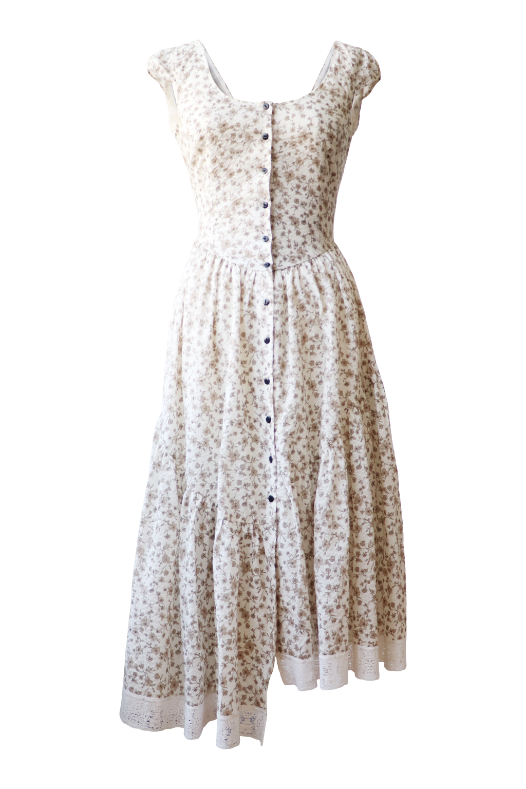 Claudette Dress in White Floral