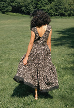 Claudette Dress in Black Floral