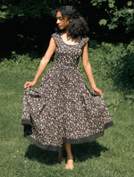 Claudette Dress in Black Floral