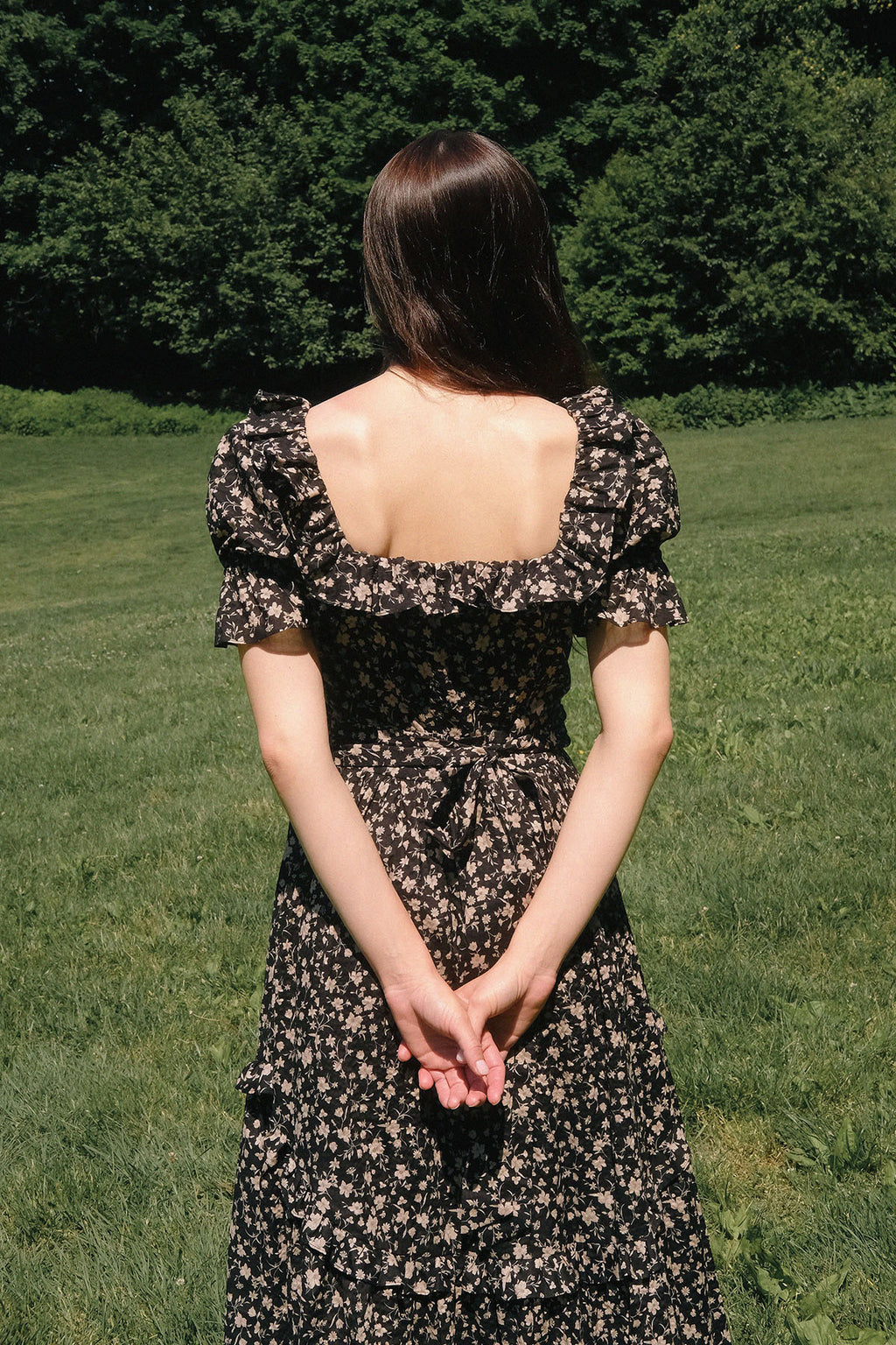 Adeline Dress in Black Floral
