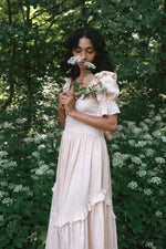 Adeline Dress in Ballet Blush Linen
