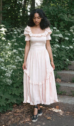 Adeline Dress in Ballet Blush Linen
