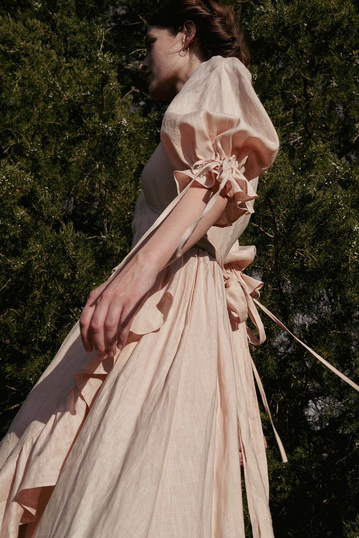Lillian Dress in Ballet Blush Linen