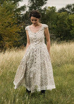 Claudette Dress in White Floral