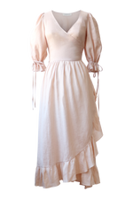 Lillian Dress in Ballet Blush Linen