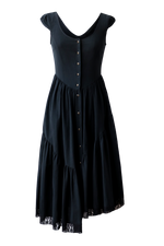 Claudette Dress in Black Organic Cotton
